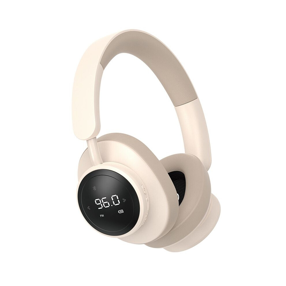 Wireless Headset Headphone With Mic Foldable Over Ear 5.3 Earphone Support Tf Card Fm Radio Khaki 6033146288579