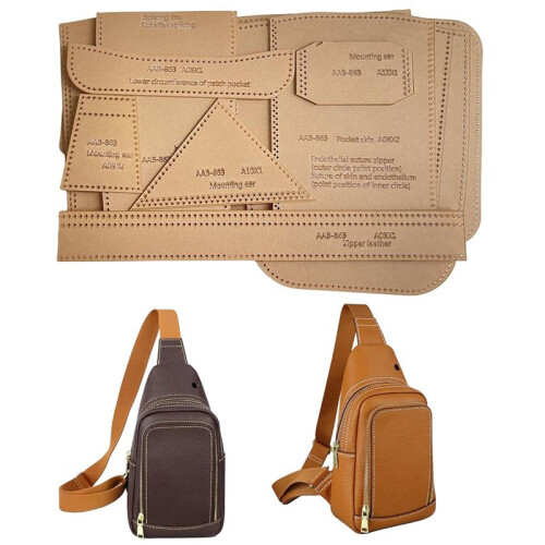 Sling Bag Acrylic Template,Leather Pattern Acrylic Leather Templates for Capacity Crossbody Backpack,AAB-863 2