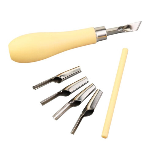 Cutting Tool with Interchangeable  Cutting Tool Kits Linoleum Cutter Tool for Printmaking Engraving 2
