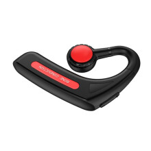 Ear Clip Type Bone Conduction Headphones Handsfree Bone Transmission Headset Noise Reduction Black+Red