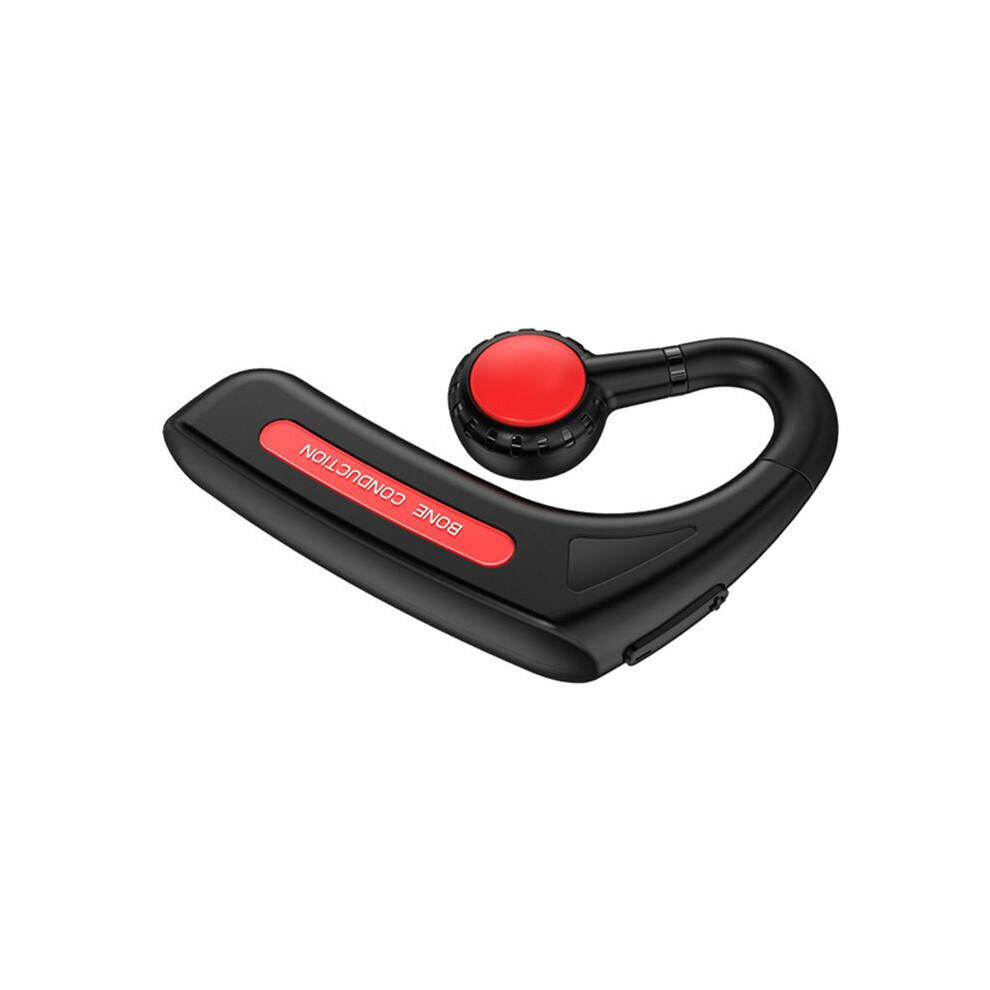 Ear Clip Type Bone Conduction Headphones Handsfree Bone Transmission Headset Noise Reduction + Black/Red 6031369150888