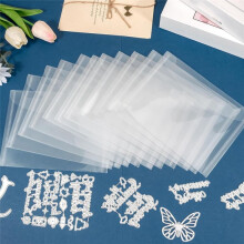 60 Pcs Stamp and Die Storage Pockets Reusable Storage Cases Seal Bags Transparent Plastic Folders