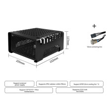 Computer Case Desktop ITX Small Case Living Room HTPC Horizontal Novelty Case Black
