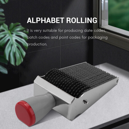 16 Digits Roller Stamp Personalized English Alphabet Number Symbol Rolling Wheel Stamp Multi-Function DIY 2
