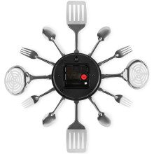 Grandes Horloges Murales de Cuisine avec CuillèRes et Fourchettes, Grand DéCor pour la Maison et Beaux Cadeaux, Horloge Murale Creativ Vaisselle
