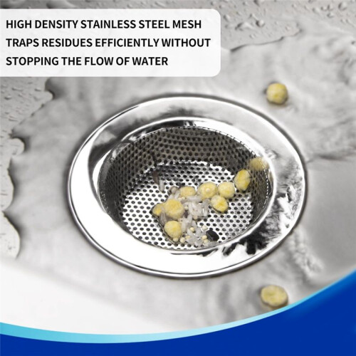 Kitchen Sink Strainer, Stainless Steel Sink Drain Strainer, Dishwasher Safe 2