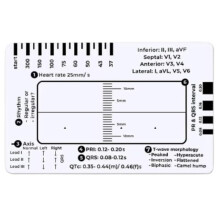 ECG 7 Step Ruler, ECG 7 Step Ruler for ECG/EKG Interpretation, Rapid and Quick Cardiac Analysis and Measurement Tool