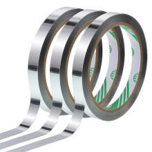 3 Rollen Metallic Spiegeltape, Zilverkleurige Tape voor Knutselprojecten, 1,5 cm Spiegeltape, Zelfklevende Gemetalliseerde Polyesterfolie, Decoratieve