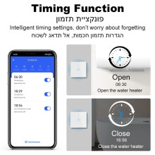 40A Tuya Wifi Water Heater Boiler Touch Air Conditioner Light Timing EU Wall App for Alexa Home White
