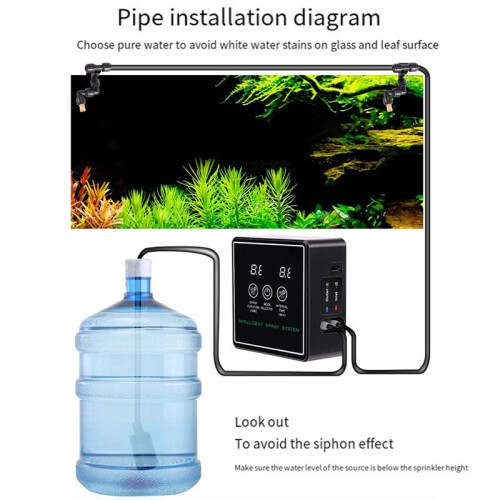 Touch Screen Automatic Mist Rainforest Sprays Intelligent Ecological Cylinder Electronic Timer Sprinkler System Kit 2