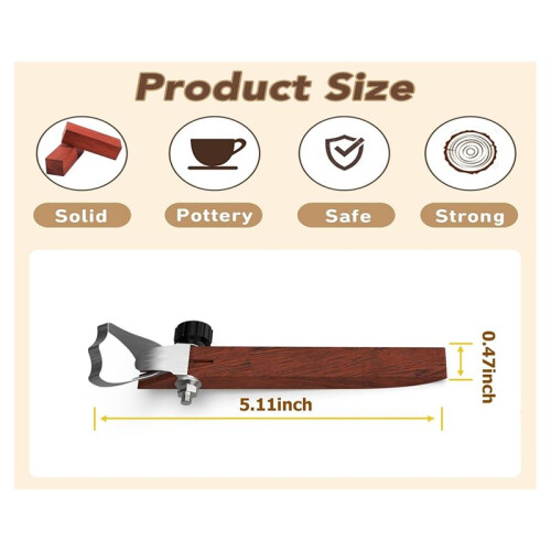 Pottery Handle Making Tool Sculpture Scraper Pottery Carving Tool Pottery Cup Handle Shape Tool for Tea Cup Mug Utensil 2