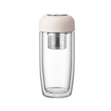 Double Thickened Anti-Scalding Glass Cups Office Magnetic Tea Separation Tea Bin Design Watertight Leakproof Cup 400mL,A