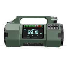 HanRongDa Neues HRD-908 Solar-Handkurbelradio Vollband-Notbeleuchtungslautsprecher FM/MW/SW/VHF/WB SOS-Radio B