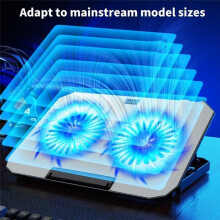 Laptop Cooling Pad with 2 Quiet Fans Notebook Holder for Efficient Heat Dissipation Suitable for 12 to 17Inch Laptop