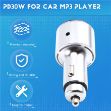 PD30W for Car MP3 Player Stereo Car FM Modulator Quick Charge QC3.0 AUX Player RGB Light FM Transmitter