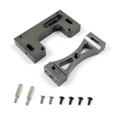 Soporte de Montaje Fijo de Servo de DireccióN de Metal para WPL 1/16 B1 B14 B16 B24 C14 C24 B36 MN D90 99S RC Car Upgrade Parts, Gris