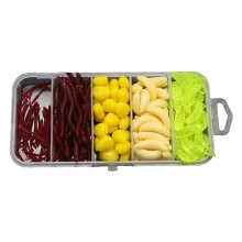 Artificial Bait Set Fresh Water Fishing Bait Soft Plastic Worms Fake Soft Corn Lures Artificial Fishing Accessories Tool
