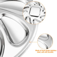 4PCS Oyster Plate Stainless Steel Oyster Plates Shell Shaped Durable Oyster Container with 8 Slots for Oyster Sauce