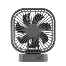 90 Folding Fan 5000MAh Battery USB Timing Cooling Fan Air Circulators Magnet Absorption Silent 3-Speed Strong Wind