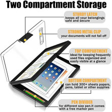 Clipboard with Storage,13.3X9.5 in with 2 Compartment Storage,Dry Clip Boards Duty Clipboard Plastic Nursing Clipboard A