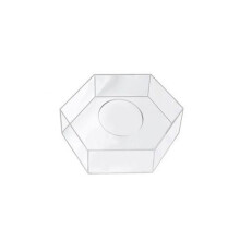 Acrylic Cake Display Board Hexagonal Cake Tray DIY Cake Refillable Board Base Clear Cake Stand Decor Tools 15X15X10CM