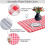 3 Pcs Fitted Tablecloth for Table,Stretch Waterproof Elastic Vinyl Picnic Table Cover with Flannel Backed Lining(Red) 3