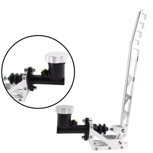Bromssystem Handbroms Aluminium Drift  E-Brake Racing Hydraulisk Handbroms Långt Nivåväxelkit Silver 1