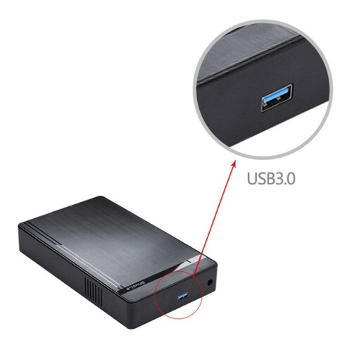 ShuoLe 3,5 Polegadas HDD Case USB 3.0 para  Gabinete de Disco Rígido Externo Adaptador de Alta Velocidade para Disco SSD de 2,5/3,5 Polegada HDD