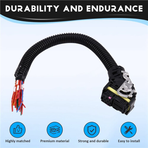 16Pin EDC7 Common Rail Connector PC Board ECU Socket Injector Module Plug with Wire Harness for Boschs 36 Pin 2