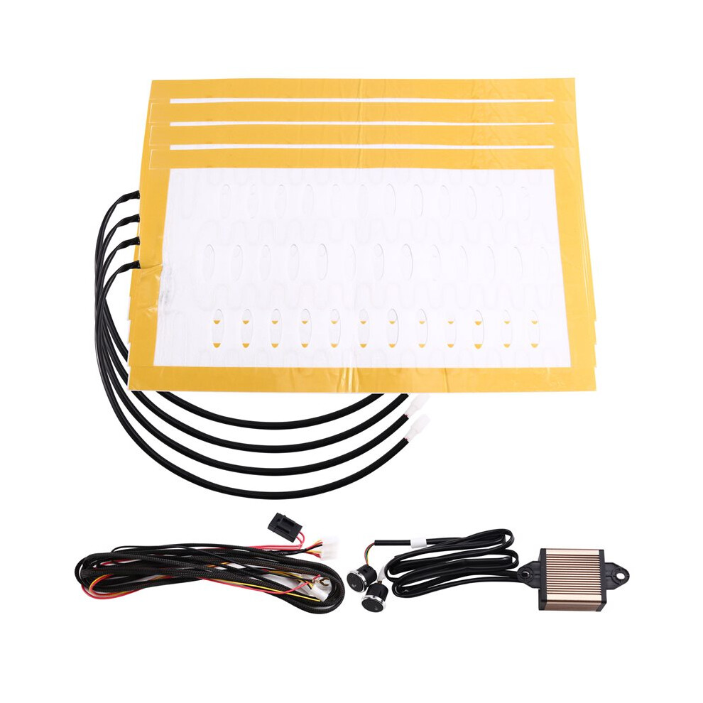 Universal Built-In Car Heater 12V Heating Heat Pads 3-Level Dual Round Control System With Harness 4713004310889