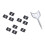 10PCS Durability USB Port Blockers USB A Port Covers Enhances Data Security Port Protections for Computers and Notebook 4