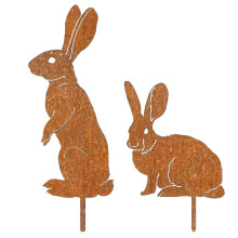 Easter Bunny Garden Stakes Cute Rusty Bunny Yard Signs Bunny Yard Stake for Outdoor Patio Lawn Decorations