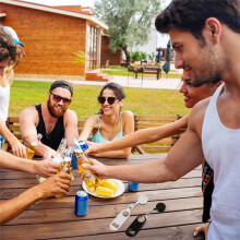 10 Pcs Retractable Flat Bottle Opener, Bar Key,Beer Bottle Opener Bartender with Round Reel Clips