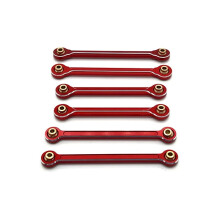 RC Car Upgrade Pull Rod Link Rod Steering Rod Set for MJX 1/10 10208 RC Car Upgrade Parts Red