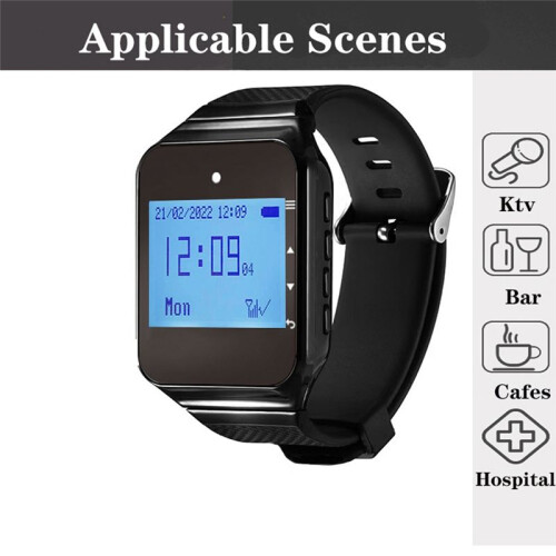 Wireless Restaurant Pager Waiter Calling System with Watch Call Button for Hookah Bar Cafe Bar Customer Service 2