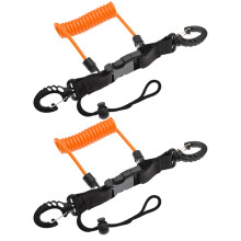 Diving Camera Lost Hand Rope TPU Spring Steel Wire Anti-Lost Rope with Quick Release Buckles Both Ends Orange