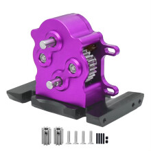 Aluminium-Doppelgetriebe Dig Overdrive-Getriebe für 1/10 RC Crawler Car LCG SCX10 Upgrade-Teile Lila