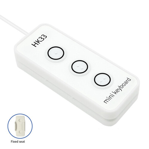 3 Key USB Macro Programming Key Keypad USB Keyboard Support Multiple Platform Portable Custom  Keyboard White 1
