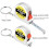 Tape Measure Keychains Functional Retractable Measuring Tape Keychains with Slide Lock for Construction Party,1M/3FT,B 3