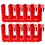 10PCS Cookie Holder Mug Red Cookie Rack Reusable Plastic Cup Side Cookie Organizer Hanging Cookie Storage 1