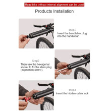 Bike Lock Mountain Road Bike Hidden Steel Cable Lock Portable Helmet Lock Key Lock Anti-Theft Lock Bike Riding Lock C