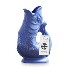 Wade Fish Jug, Handcrafted from Earthenware, Iconic UK Heritage, 0.6L, Sea Blue, WA967802SEA