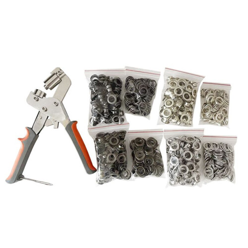 Kit de Alicates de Ilhó de Ilhó, Kit de Ferramentas de Ilhó de 3/8 Polegadas e 10Mm com 400 IlhóS de Metal para Couro/Cinto/Sapatos/Roupas