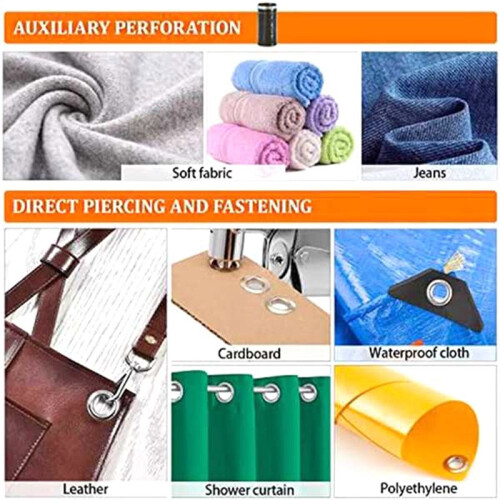 Kit de Alicates de Ilhó de Ilhó, Kit de Ferramentas de Ilhó de 3/8 Polegadas e 10Mm com 400 IlhóS de Metal para Couro/Cinto/Sapatos/Roupas 1
