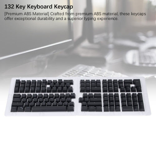 132-Tasten-Keycap-Set OEM-Profil Mattschwarz 2