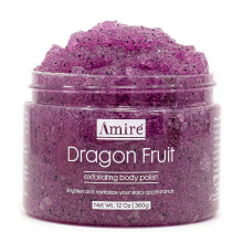 Amire Dragon Fruit Jelly Exfoliërende Lichaamscrub, Exfolieert Droge, Uitgedroogde Huid, Verbetert Huidtextuur