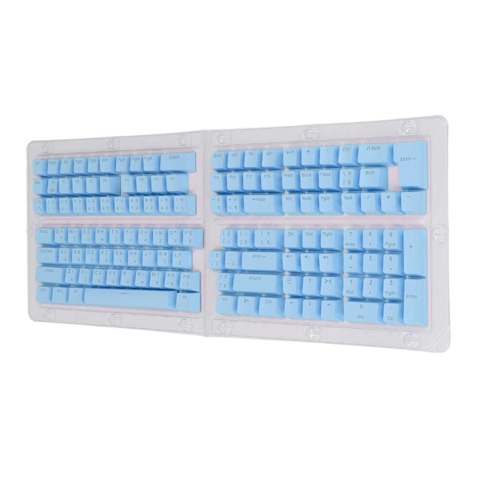 132 Keys Thai Abs Oem Height Keycaps Set For Mechanical Keyboards Blue 6931390808799