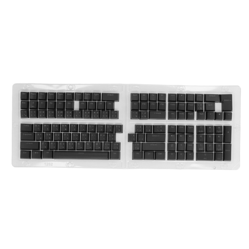 132 Keys Thai Abs Oem Height Keycaps For Mechanical Keyboards Black 4041384466903