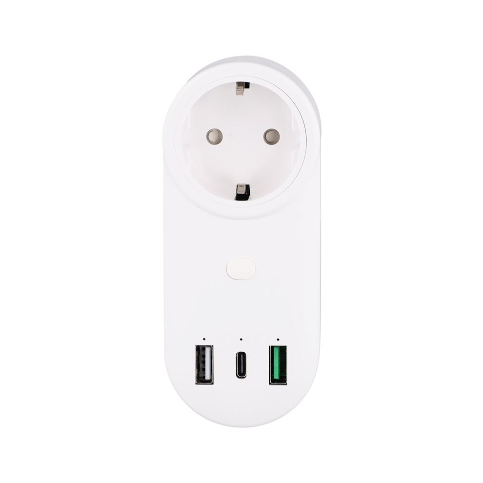 Socket Wifi Plug 16A 2-Hole Usb+Type-C Outlets 65W Remote Control Compatible Alexa Eu Plug 6034186011523