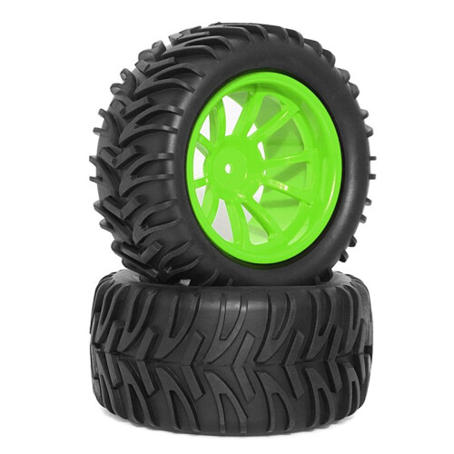 Pneus et Roues pour Camion Télécommandé 1/10 Pneus et Roues pour Camion Télécommandé Vert 2